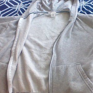 Gray h&m zip up sweater